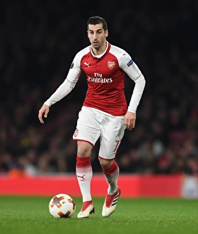 Arsenal V AC Milan 2017-18 Prints: Henrikh Mkhitaryan in Action: Arsenal vs AC Milan, UEFA Europa League 2017-18
