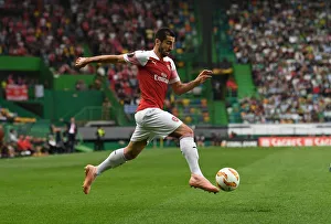 Sporting Lisbon V Arsenal 2018-19 Prints: Henrikh Mkhitaryan in Action: Arsenal vs Sporting CP, UEFA Europa League 2018-19