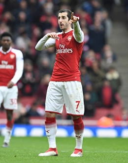 Arsenal V Watford 2017-18 Prints: Henrikh Mkhitaryan in Action: Arsenal vs Watford, Premier League 2017-18