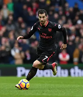 Brighton And Hove Albion V Arsenal 2017-18 Prints: Henrikh Mkhitaryan in Action: Brighton & Hove Albion vs. Arsenal, Premier League 2017-18