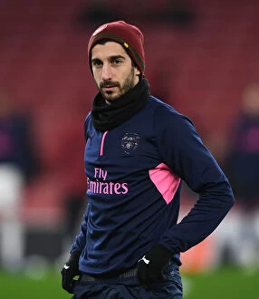 Images Dated 13th December 2018: Henrikh Mkhitaryan - Arsenal FC: Ready for Action against Qarabag FK in Europa League