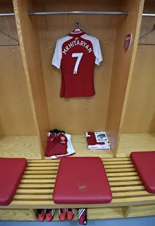 Arsenal V Manchester City 2017-18 Prints: Henrikh Mkhitaryan in Arsenal Kit - Arsenal vs Manchester City, Premier League 2017-18
