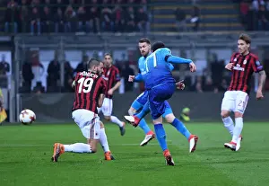 AC Milan V Arsenal 2017-18 Prints: Henrikh Mkhitaryan Scores First Goal for Arsenal in UEFA Europa League Match against AC Milan (2018)