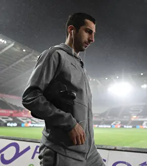 Swansea City V Arsenal 2017-18 Prints: Henrikh Mkhitaryan's Arrival at Swansea City: Swansea v Arsenal, Premier League 2018