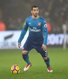 Swansea City V Arsenal 2017-18 Prints: Henrikh Mkhitaryan's Standout Performance: Arsenal's Victory Over Swansea City