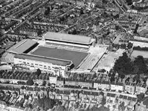 Highbury Stadium Collection: Highbury Stadium: Aerial View Before the War's Devastation - The North Terrace's Lost Beauty (1941)