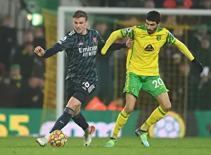 Norwich City V Arsenal 2021-22 Prints: Holding Off Norwich: Intense Moment from Arsenal's Premier League Clash