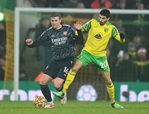 Norwich City V Arsenal 2021-22 Prints: Holding vs. Lees-Melou: A Premier League Clash at Carrow Road