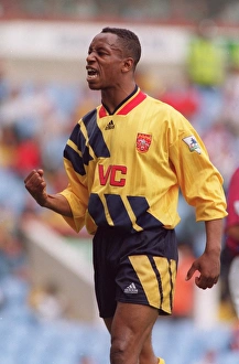Ian Wright in Action for Arsenal Football Club