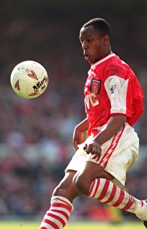 Ian Wright in Action for Arsenal Football Club