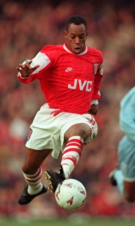 Ian Wright in Action for Arsenal Football Club