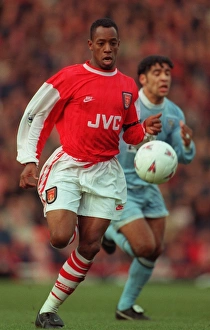 Ian Wright in Action for Arsenal Football Club