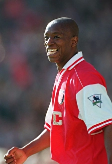 Ian Wright in Action for Arsenal Football Club
