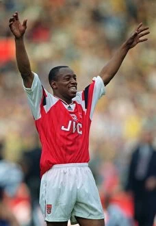 Wright Ian Collection: Ian Wright in Arsenal: The Iconic Striker
