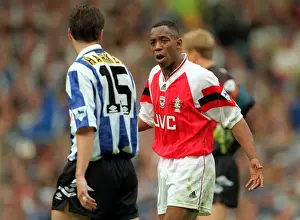 Ian Wright (Arsenal) and John Harkes (Sheffield Wednesday)