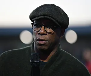 Arsenal Women V Brighton And Hove Albion Women 2022-23 Prints: Ian Wright Cheers on Arsenal Women at Home Game Against Brighton & Hove Albion