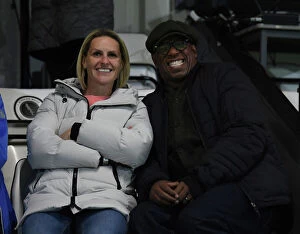 Images Dated 16th September 2022: Ian Wright and Kelly Smith Reunite at Arsenal WFC: A Special Moment at Arsenal Women vs Brighton &