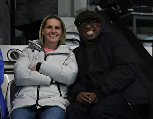 Arsenal Women V Brighton And Hove Albion Women 2022-23 Prints: Ian Wright and Kelly Smith Reunite at Arsenal WFC: A Special Moment at Arsenal Women vs Brighton & Hove Albion WFC