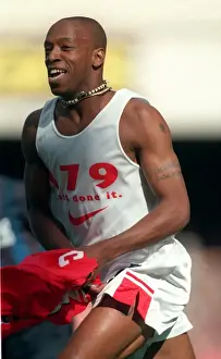 Ian Wright's Historic Goal: Arsenal's Top Scorer Celebrates Against Bolton Wanderers, FA Premiership, September 13, 1997