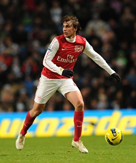 Manchester City V Arsenal 2011-12 Prints: Ignasi Miquel in Action: Manchester City vs. Arsenal, Premier League 2011-12