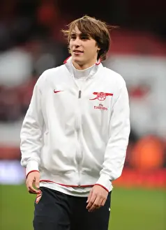 Arsenal V Leeds United FA Cup 2010-11 Prints: Ignasi Miquel (Arsenal). Arsenal 1: 1 Leeds United, FA Cup 3rd Round, Emirates Stadium