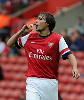 Arsenal V Anderlecht 2012-13 - Pre Season Prints: Ignasi Miquel: Arsenal's Pre-Season Star at St. Mary's Stadium (2012)