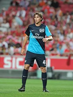 Benfica V Arsenal 2011-12 Prints: Ignasi Miquel Faces Off in Benfica vs Arsenal Pre-Season Clash, 2011