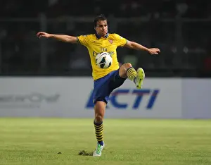 Indonesia Dream Team V Arsenal 2013-14 Prints: Ignasi Miquel Faces Off Against Indonesia All-Stars in 2013 Pre-Season Match