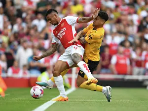 Intense Arsenal vs. Wolverhampton Wanderers Clash: Gabriel Jesus and Joao Gomes Battle it Out in the Premier League (2022-23)