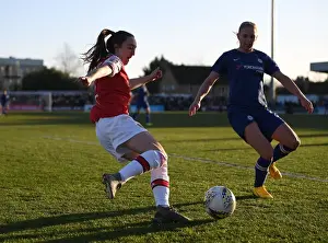 Arsenal Women V Chelsea Women 2019-20 Prints: Intense Arsenal vs. Chelsea Showdown: A Battle for FA Womens Super League Supremacy