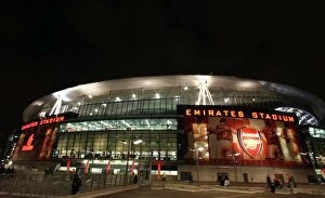 Emirates Stadium Collection: Intense Atmosphere at Emirates Stadium: Arsenal vs. Liverpool