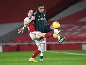 Arsenal V Leeds United 2020-21 Prints: Intense Battle: Arsenal vs Leeds United