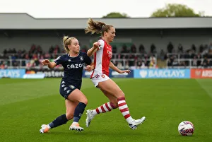 Arsenal Women V Aston Villa 2021-22 Prints: Intense Battle: Arsenal Women vs. Aston Villa Women in FA WSL Clash (2021-22)