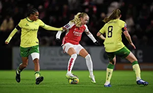 Intense Battle: Arsenal Women vs. Bristol City Women in FA WSL Cup Match