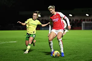 Arsenal Women V Bristol City Women - Conti Cup 2023-24 Prints: Intense Battle: Arsenal Women vs. Bristol City Women in FA WSL Cup Match