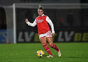 Arsenal Women V Liverpool Women 2022-23 Prints: Intense Battle: Arsenal Women vs Liverpool Women - Laura Wienroither vs