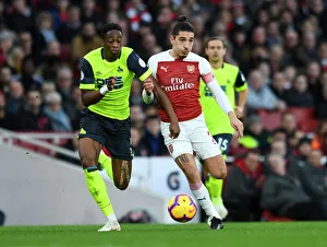Arsenal V Huddersfield Town - 2018-19 Prints: Intense Battle: Bellerin vs. Kongolo - Arsenal vs. Huddersfield, Premier League
