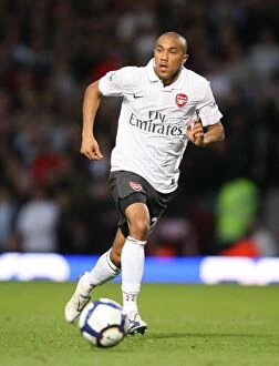 Images Dated 25th October 2009: Intense Battle: Clichy vs. West Ham United - Arsenal's Defender in Action