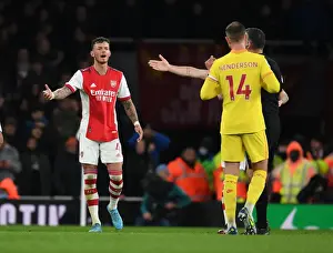 Arsenal V Liverpool 2021-22 Prints: Intense Battle at Emirates: Arsenal vs Liverpool - Ben White's Moment (2021-22)