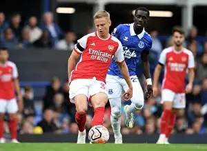 Intense Battle: Everton vs. Arsenal - Premier League 2023-24 - Zinchenko Fends Off Gueye