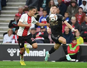 Southampton V Arsenal 2022-23 Prints: Intense Battle: Kieran Tierney vs
