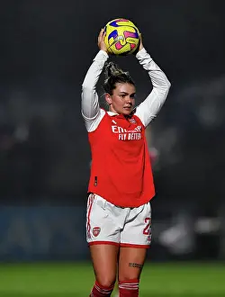 Arsenal Women V Liverpool Women 2022-23 Prints: Intense Battle: Laura Wienroith's Showdown - Arsenal Women vs Liverpool Women in FA Women's Super League