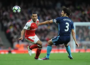 Intense Battle: Lucas Perez vs George Friend - Arsenal vs Middlesbrough Football Rivalry