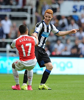 Newcastle United V Arsenal 2015-16 Prints: Intense Clash: Alexis Sanchez vs. Jack Colback at Newcastle United (2015-16)