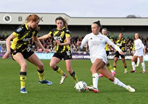 Images Dated 14th January 2024: Intense Clash: Arsenal Women vs. Watford Women in FA Cup Fourth Round