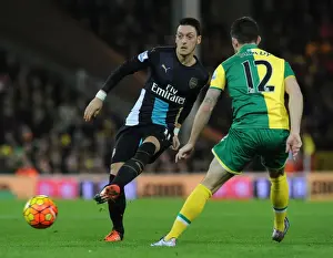 Norwich City V Arsenal 2015-16 Prints: Intense Clash: Mesut Ozil vs. Robbie Brady - Norwich City vs