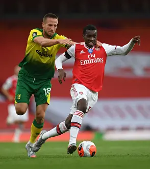 Intense Clash: Nketiah Foul by Stiepermann in Arsenal vs Norwich (2019-20 Premier League)