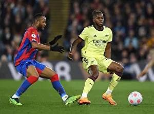 Intense Clash: Nuno Tavares vs. Jordan Ayew - Battle of the Premier League Titans at Selhurst Park