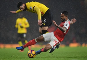 Arsenal V Watford 2016-17 Prints: Intense Clash: Theo Walcott vs