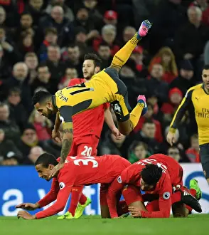 Intense Clash: Walcott vs. Liverpool's Defense - A Battle to Remember, Premier League 2016-17